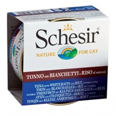 Schesir Ton ve Ringa Balıklı Naturel Kedi Konservesi 85 Gr